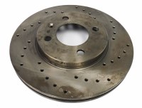 Brake Rotor Front 256mm 4/100 Cross Drilled